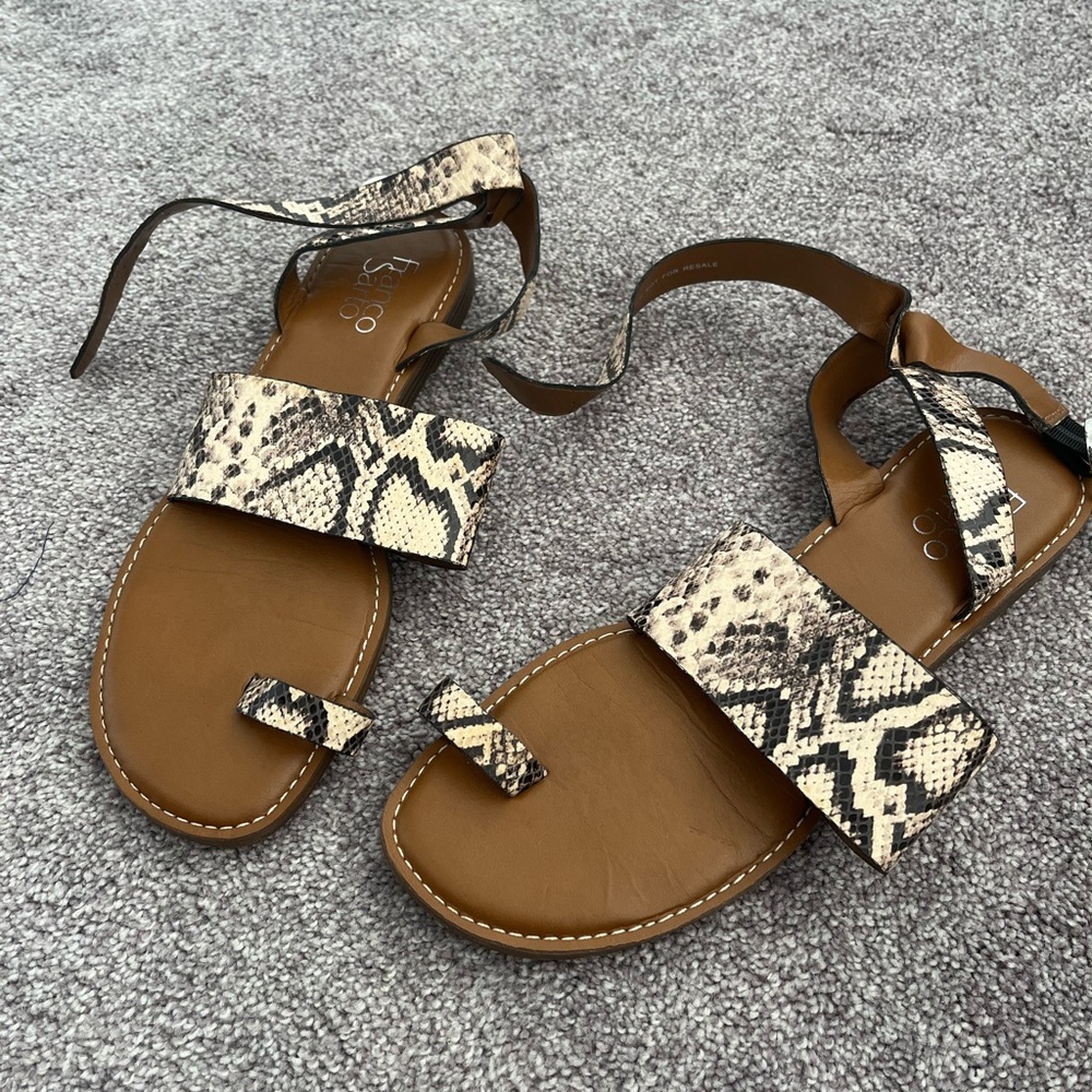 Franco Sarto - Snakeskin Print Sandal- 9M